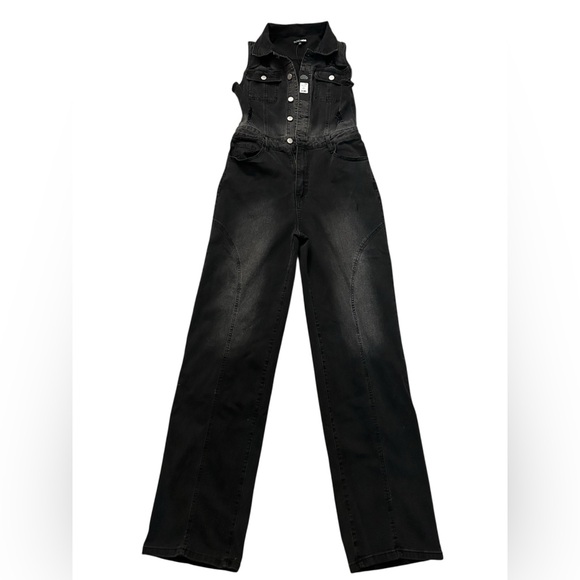 There's No Vacancy Denim Jumpsuit - Picture 1 of 3